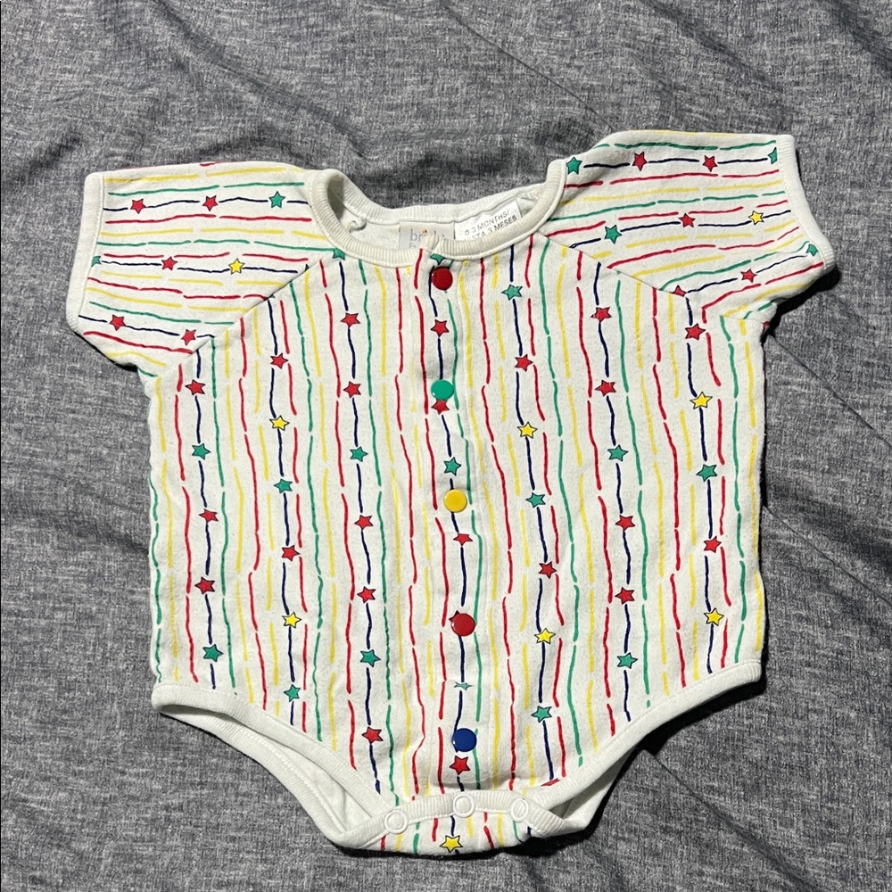 Vintage Multicolor Striped Kids Bodysuit